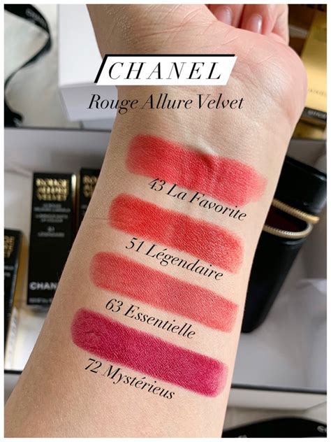 chanel rouge allure velvet colors